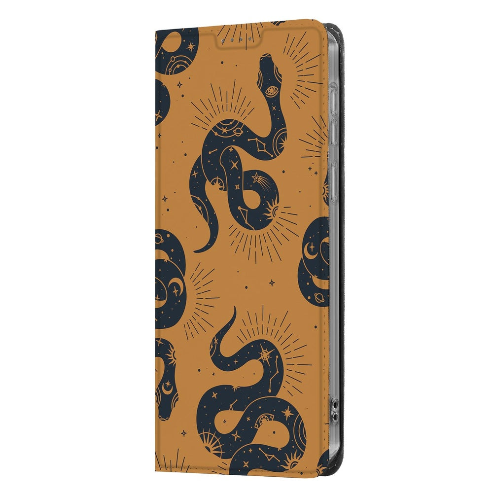 Samsung Galaxy A57 Book Wallet Case Snakes snakes-design vooraanzicht.