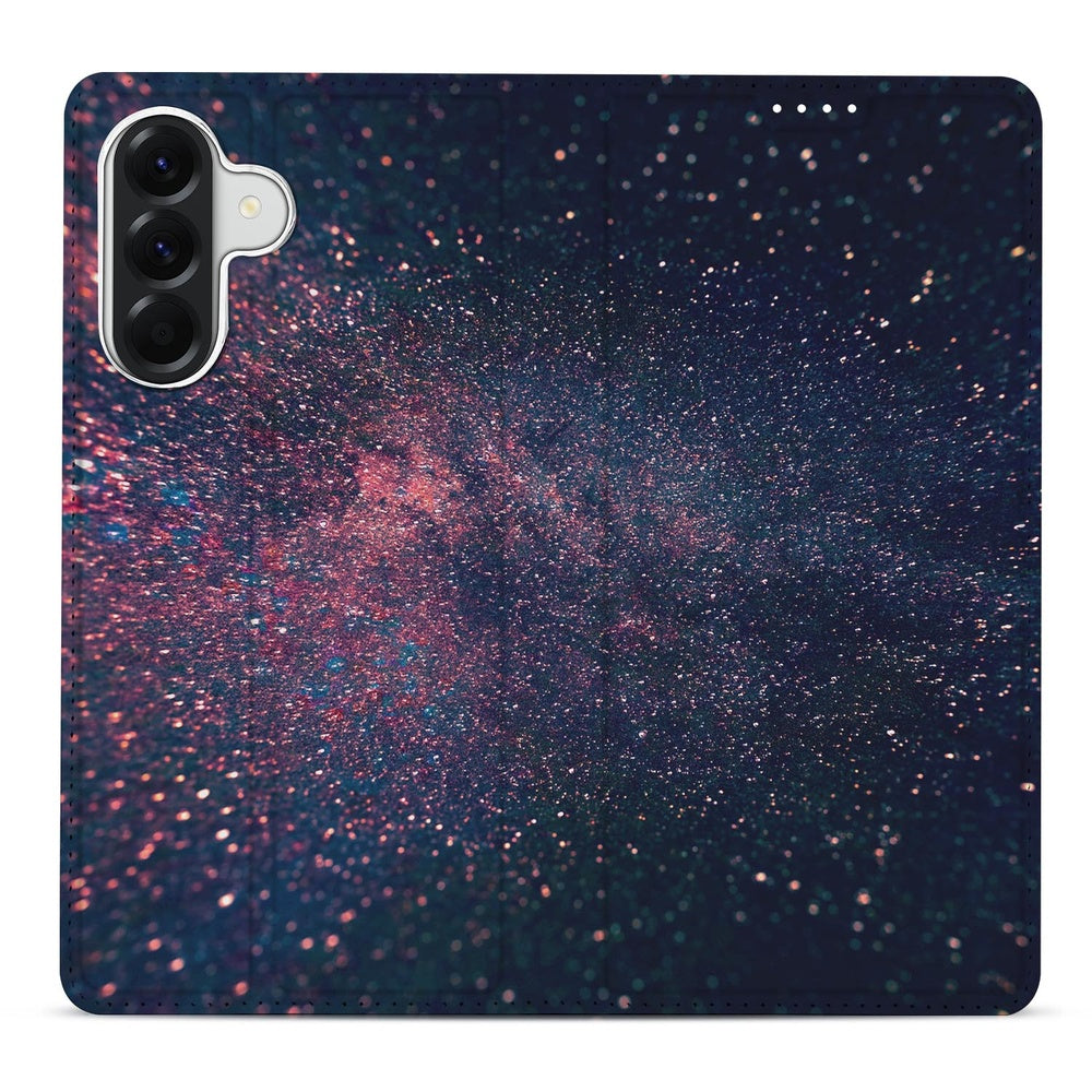 Samsung Galaxy A57 Book Case Stars design sterrennevel achterzijde.