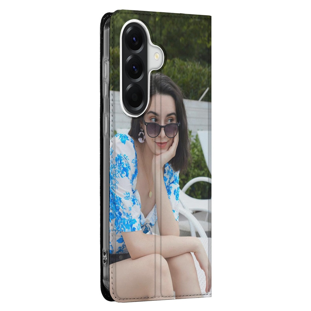 Samsung Galaxy A57 Stand Case Hoesje Maken met Foto Slim & Persoonlijk Vooraanzicht.
