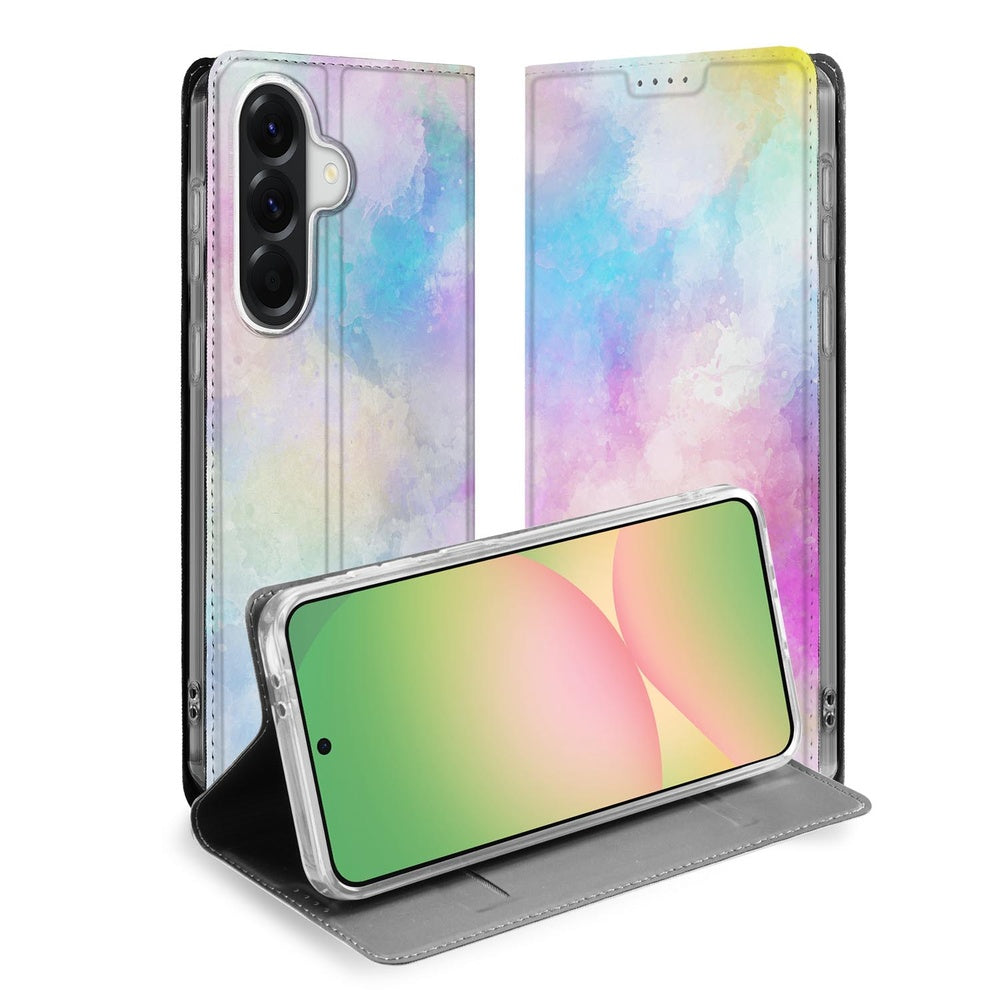 Samsung Galaxy A57 Book Case Watercolor Light Vooraanzicht.