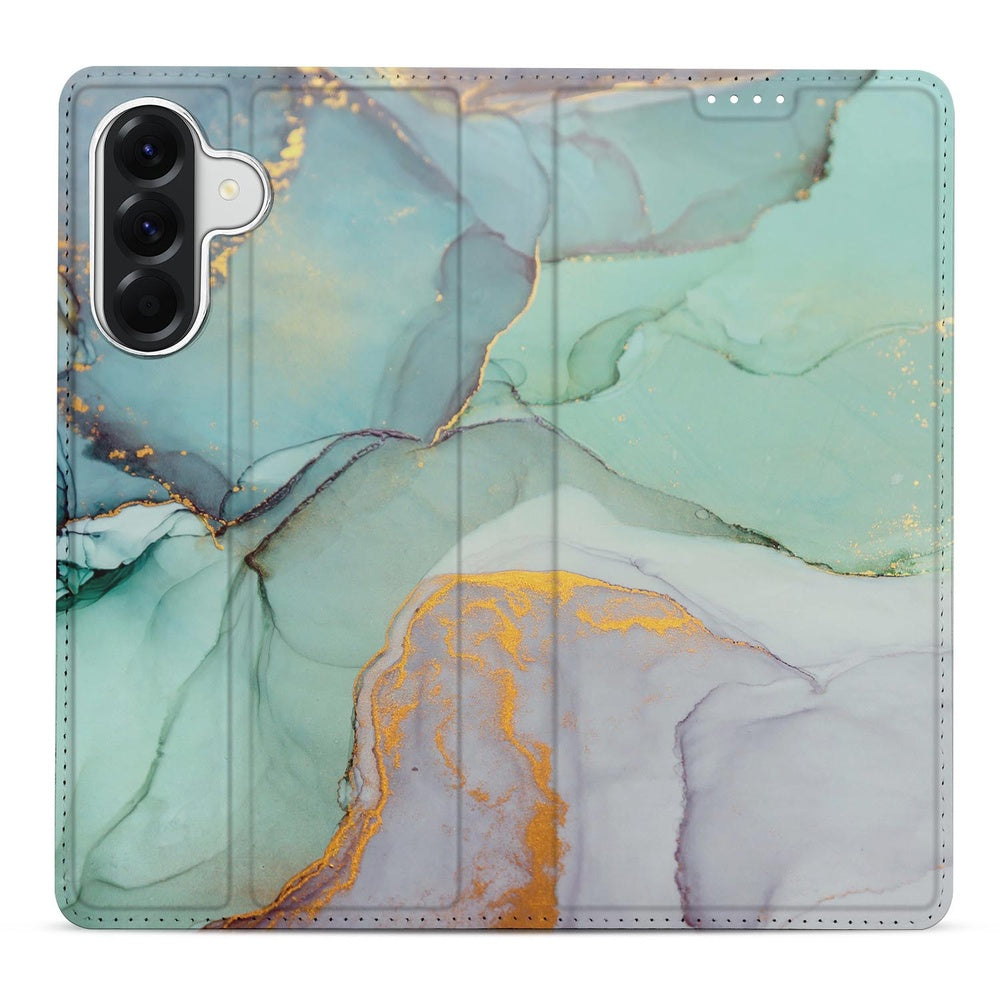 Samsung Galaxy A57 Book Cover Watercolor Mix design Watercolor Mix aanzicht voorkant.