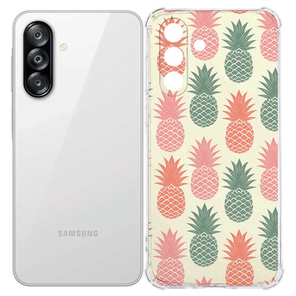 Samsung Galaxy A57 Softcase Ananas Shockproof ananas print achterkant. 