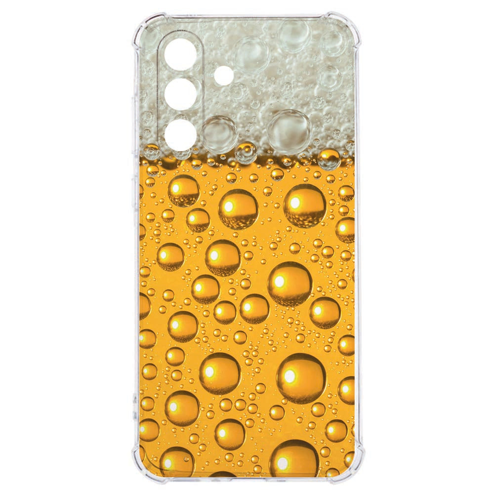 Samsung Galaxy A57 TPU Softcase Bier Antishock design met bierprint en bubbels voor een opvallende uitstraling.