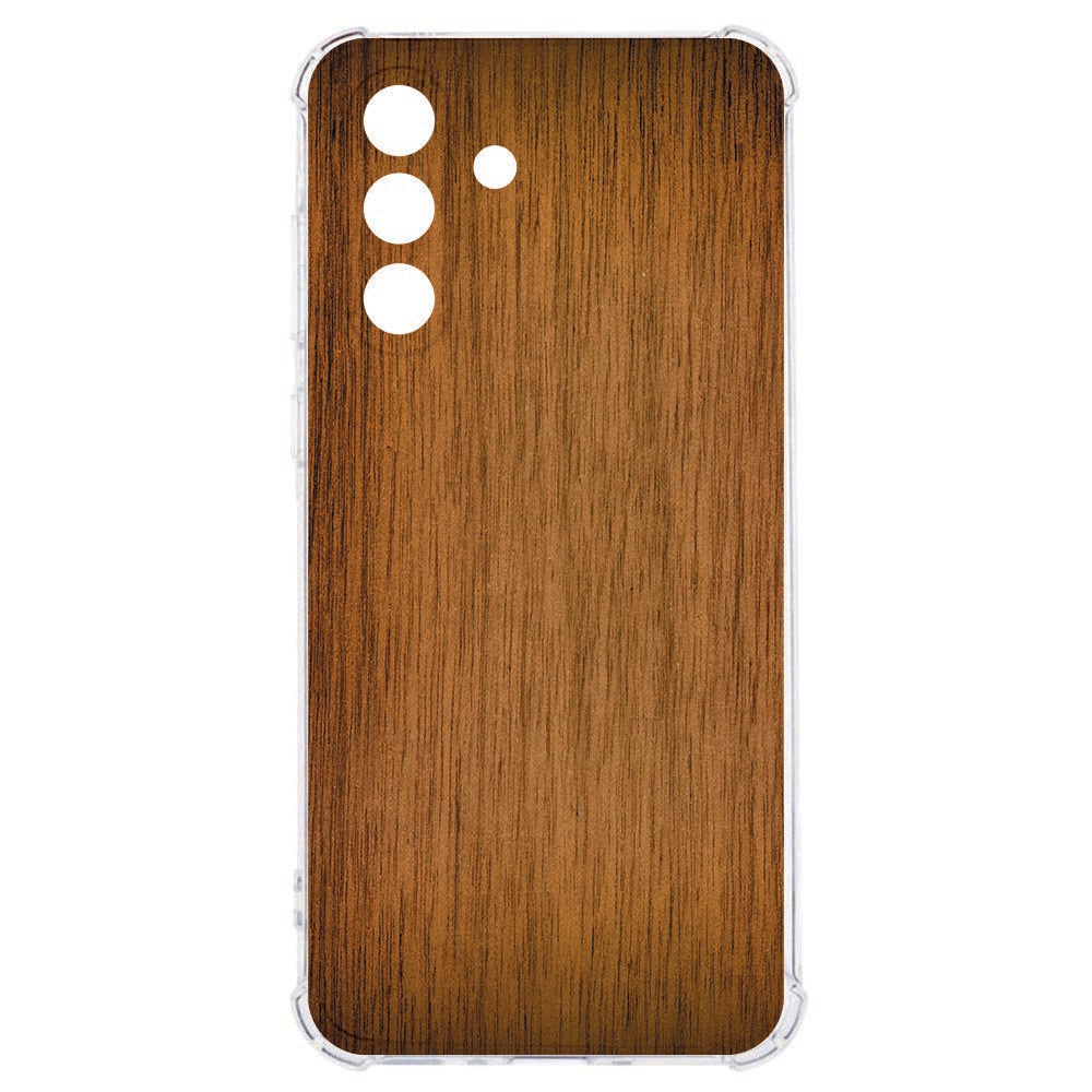 Samsung Galaxy A57 TPU Siliconen Hoesje Donker Hout Antishock