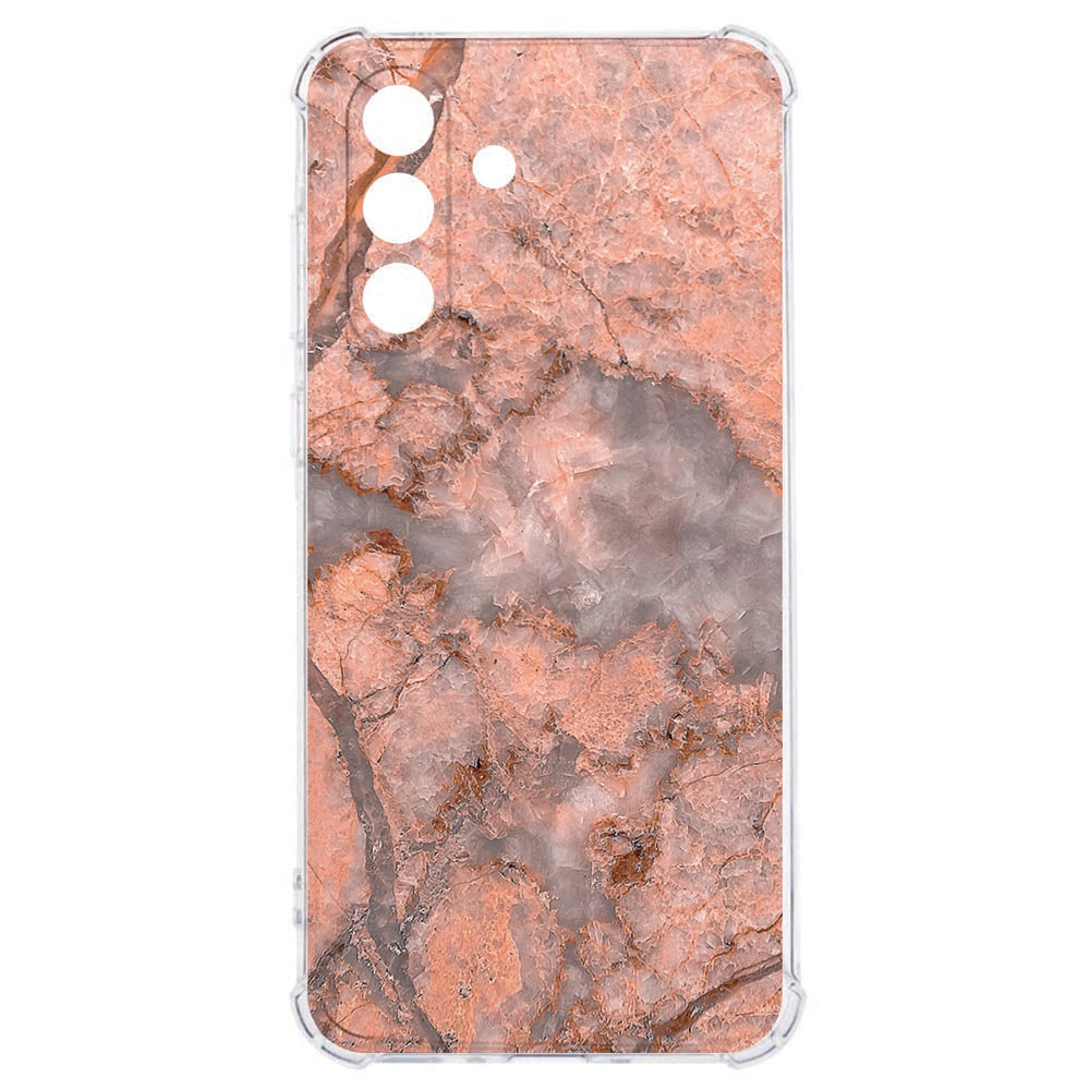Softcase Samsung Galaxy A57 Marmer Oranje Antishock