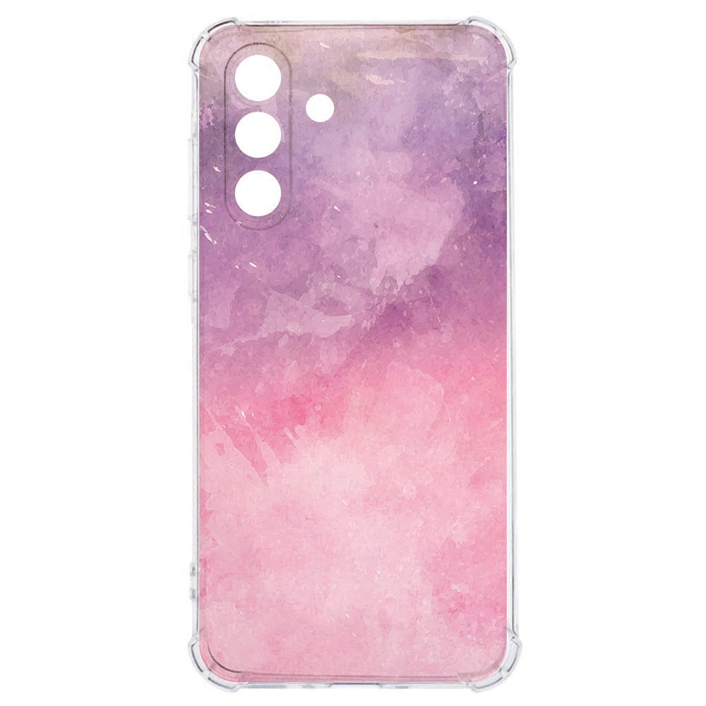 Samsung Galaxy A57 TPU Back Cover Pink Purple Paint Aanzicht.