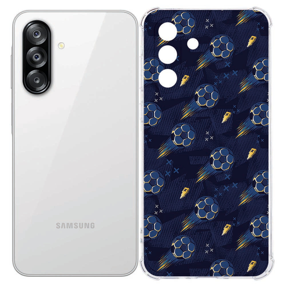 Samsung Galaxy A57 TPU Siliconen Hoesje Voetbal Shockproof Voetbalprint Aanzicht