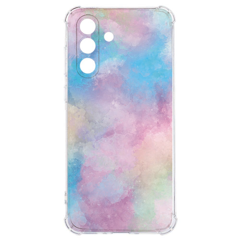 Samsung Galaxy A57 Backcover Hoesje Watercolor Light achterkant pastel kleuren.