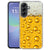 Siliconen hoesje Samsung Galaxy A57 met Bier design in geel en wit, achteraanzicht