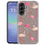 Samsung Galaxy A57 softcase hoesje Flamingo, achteraanzicht met roze vogelillustratie