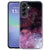 TPU hoesje Samsung Galaxy A57 met paars Galaxy-design, gezien vanaf de achterkant