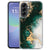 Samsung Galaxy A57 softcase hoesje Marmer Groen, achterkant met groen-wit marmerpatroon