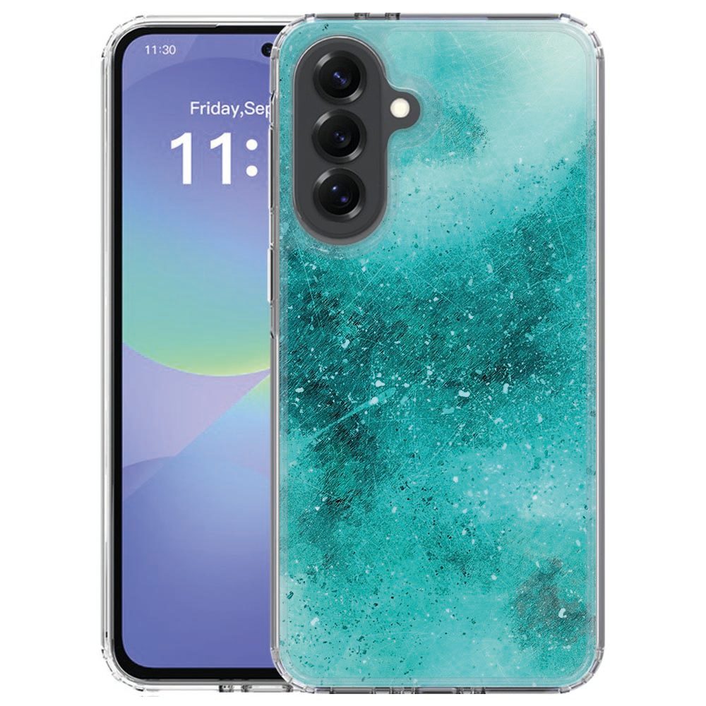 Painting Blue TPU hoesje voor de Samsung Galaxy A57, achterkant met blauwe aquarelprint