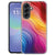 Regenboog TPU hoesje op de achterkant van de Samsung Galaxy A57 met rood-oranje kleurbogen