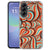TPU hoesje Samsung Galaxy A57 met Retro print van meerkleurige vormen, gezien vanaf de achterkant