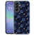 Samsung Galaxy A57 siliconen hoesje met blauw Voetbal-patroon, gezien vanaf de achterkant