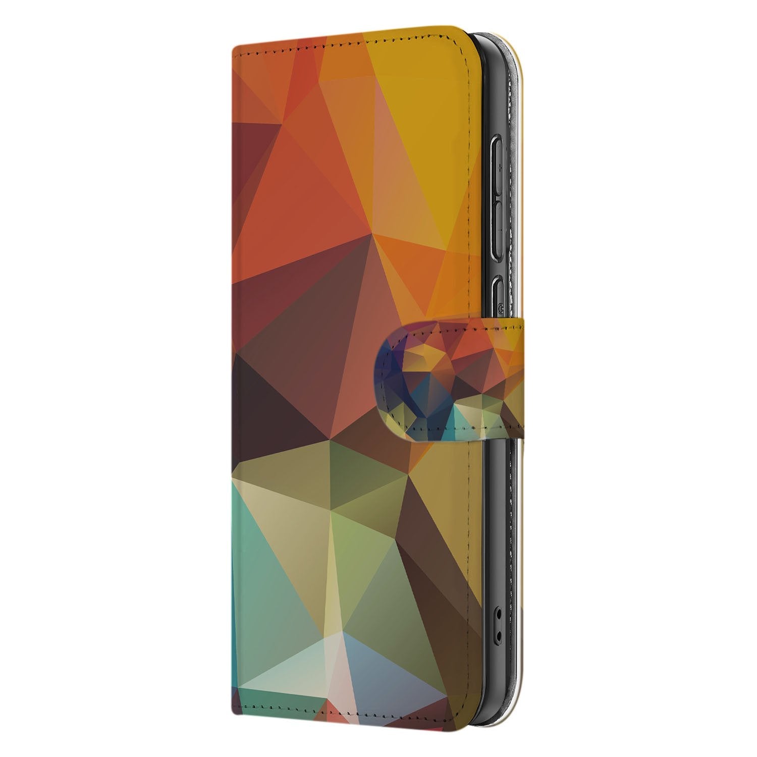 Samsung Galaxy S25 FE Book Case Polygon Color Met 3 Pasjes en Kunstzinnig Design