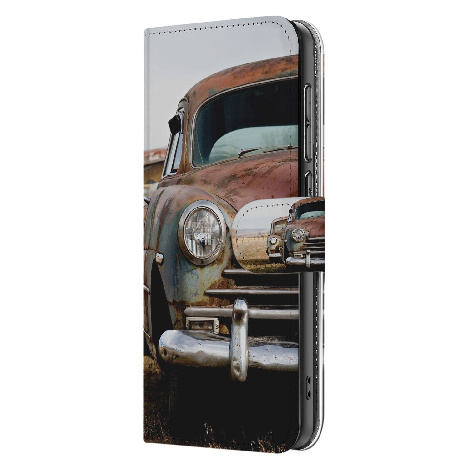 Samsung Galaxy S25 FE Portemonnee Hoesje Vintage Auto 3 Pasjes TPU
