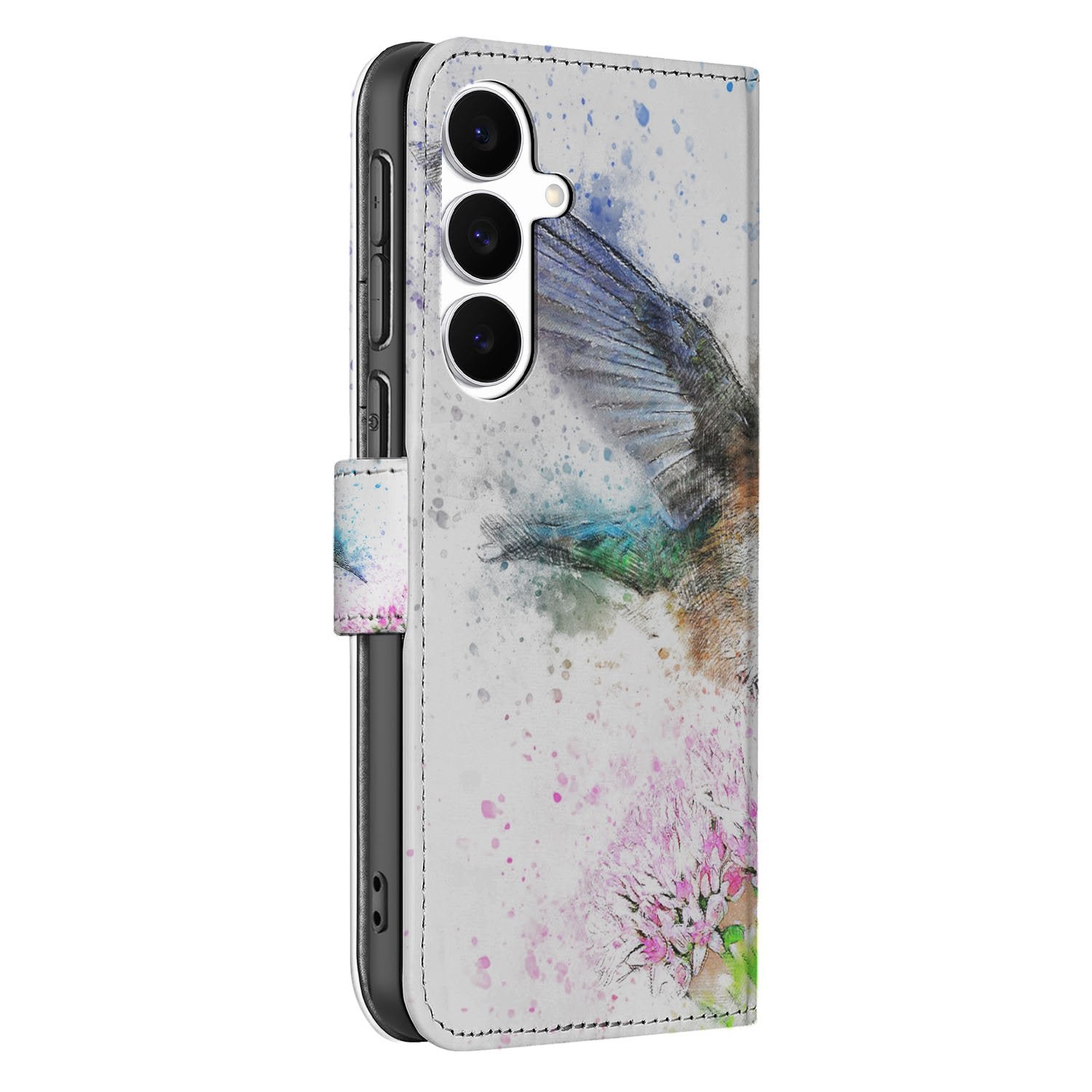 Samsung Galaxy S25 FE Portemonneehoes Kolibrie Print Met 3 Pasjes