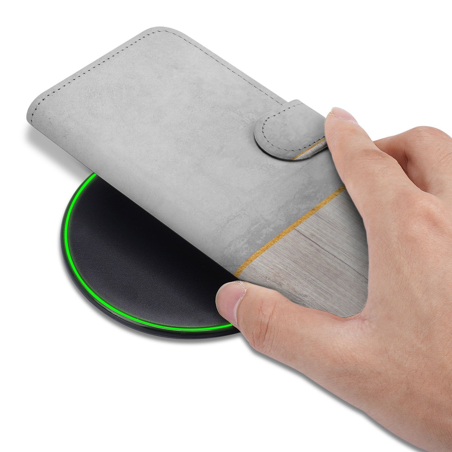 Samsung Galaxy S25 FE Book Style Case Wood Concrete