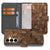 Book Style Hoes Voor Samsung Galaxy S25 FE Wooden Cubes Houtprint Bruin