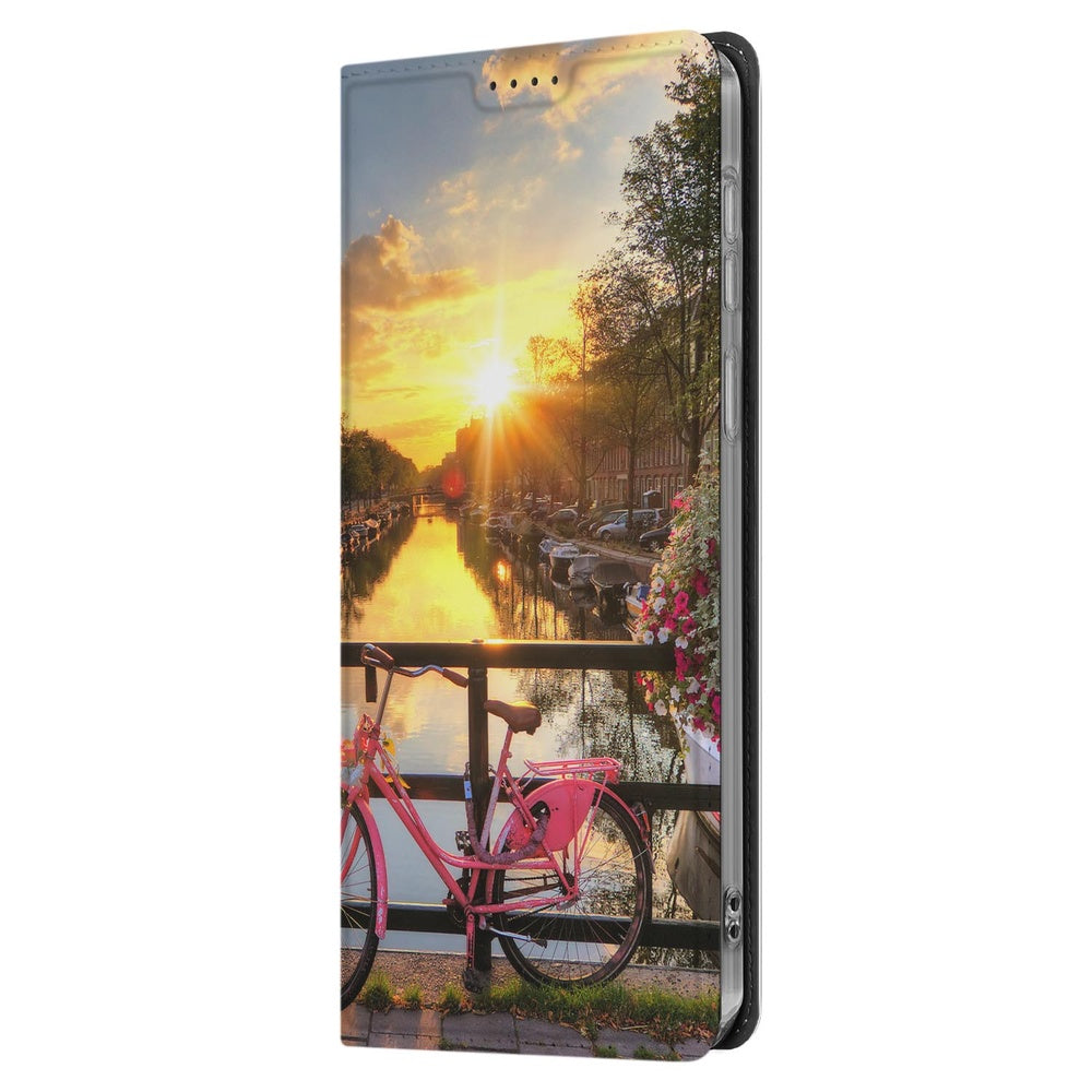 Samsung Galaxy S25 FE Book Cover Amsterdamse Grachten design Amsterdamse grachten aanzicht