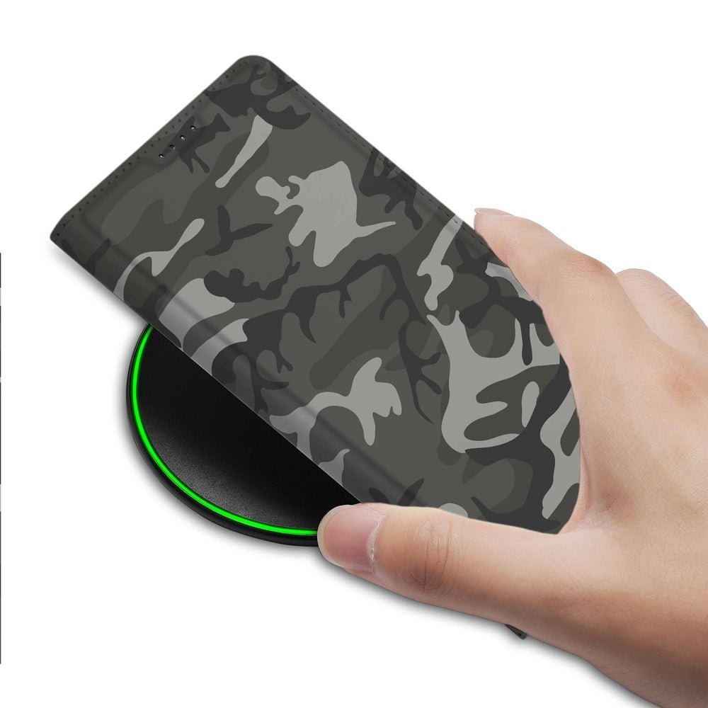 Samsung Galaxy S25 FE Telefoonhoesje Army Light Book Case camouflage aanzicht
