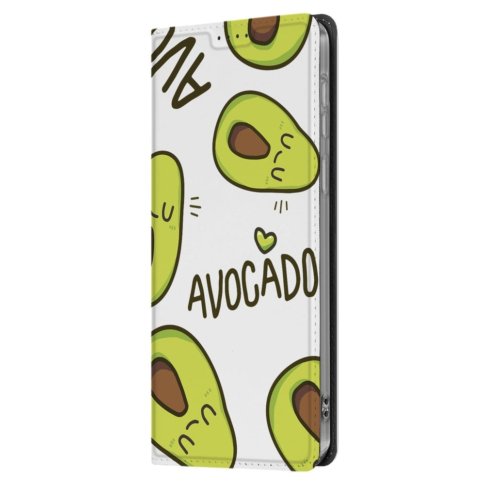 Samsung Galaxy S25 FE Book Wallet Case Avocado Singing design avocado aanzicht