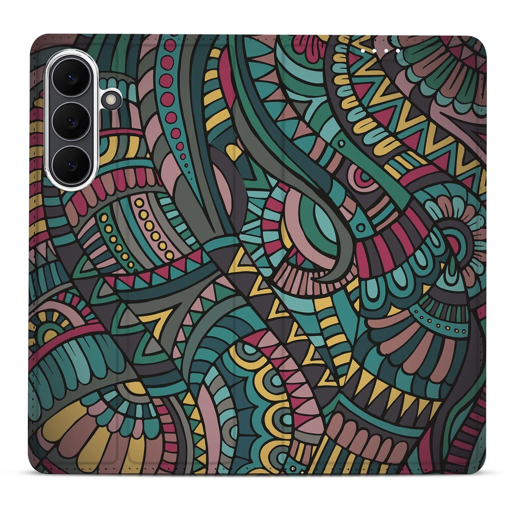 Samsung Galaxy S25FE Flip Style Cover Aztec design aztec print