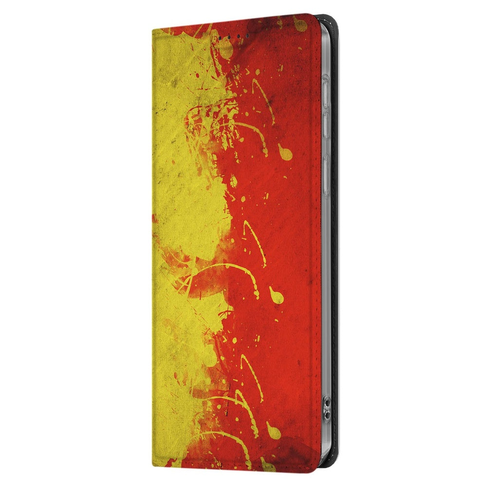 Samsung Galaxy S25FE Stand Case Hoesje Belgie design Belgische vlag zijkant
