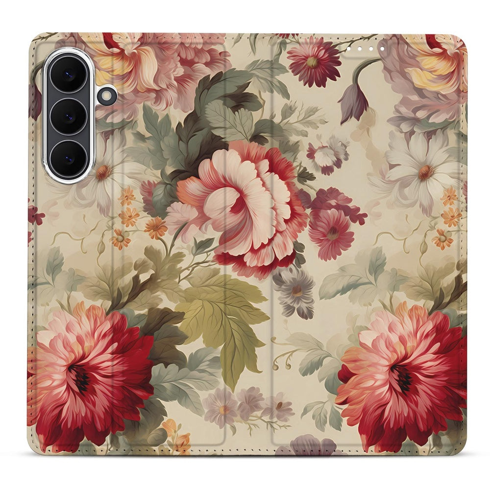 Samsung Galaxy S25 FE Book Case Bloemen bloemen design achterkant