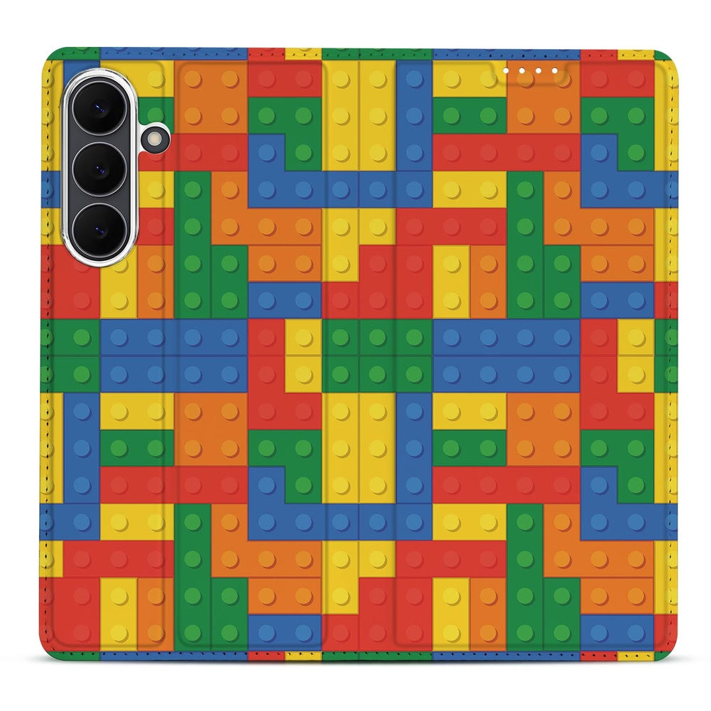 Samsung Galaxy S25 FE Book Cover Blokken blokken design achterkant