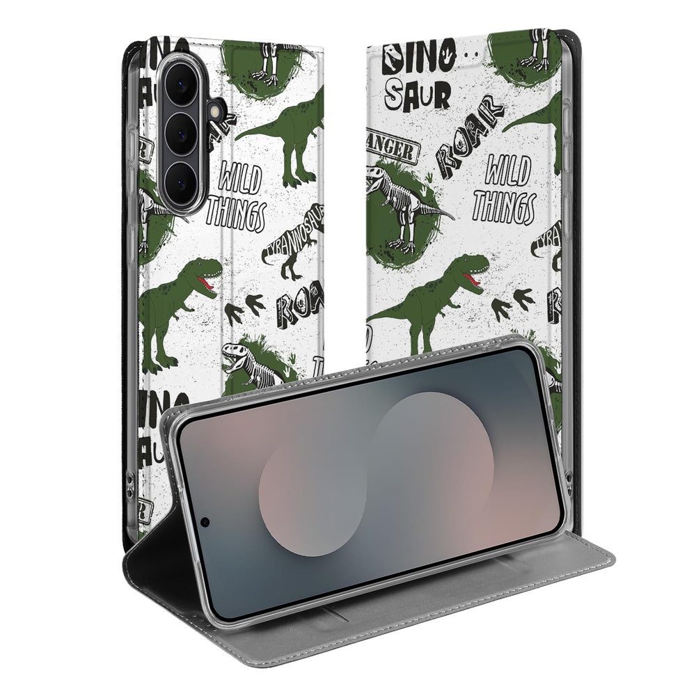 Samsung Galaxy S25FE Stand Case Hoesje Dinosaurus design dinosaurus aanzicht
