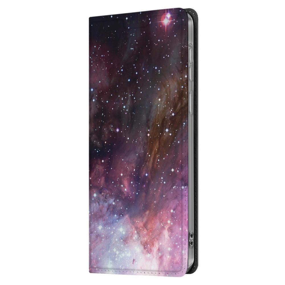 Samsung Galaxy S25FE Bookcase Galaxy Book Case Holografisch Design Zijkant