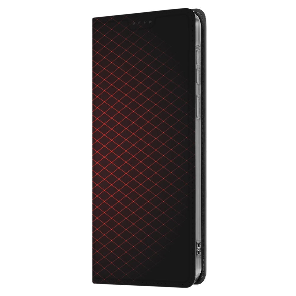 Telefoonhoesje Samsung Galaxy S25 FE Geruit Rood Book Case design geruit aanzicht