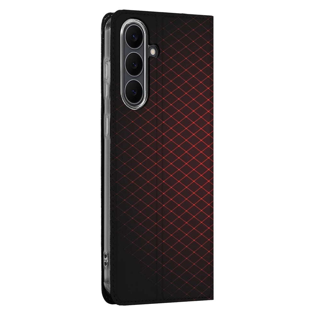 Samsung Galaxy S25 FE Telefoonhoesje Geruit Rood zij aanzicht