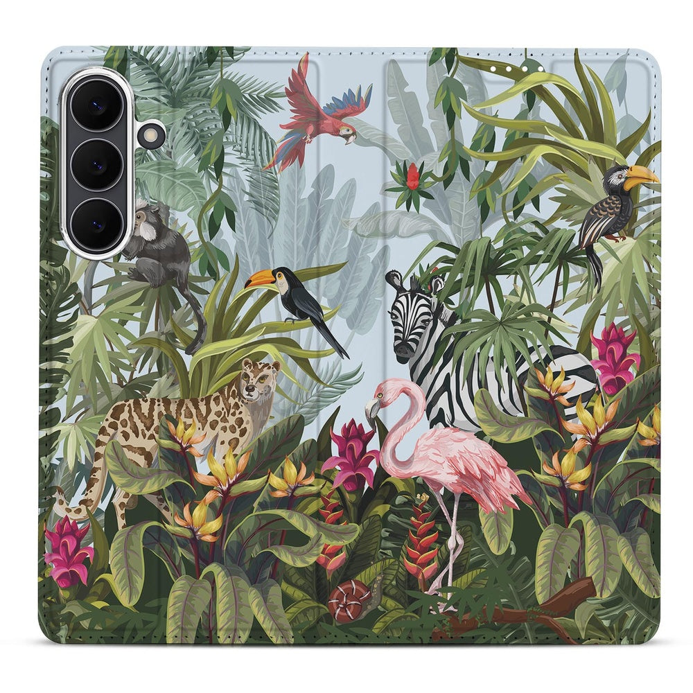 Standcase Hoesje Samsung Galaxy S25 FE Jungle jungle-print design voorzijde