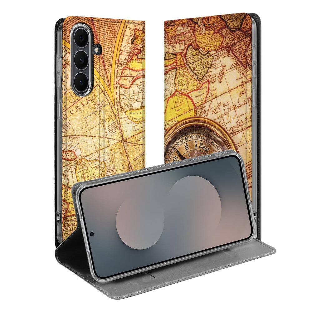 Samsung Galaxy S25FE Wallet Case Kompas voorkant binnen
