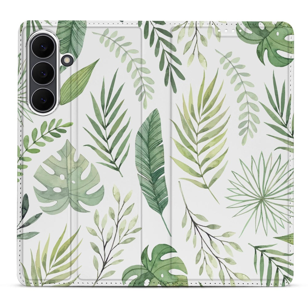 Telefoonhoesje Samsung Galaxy S25 FE Leaves design bladeren aanzicht