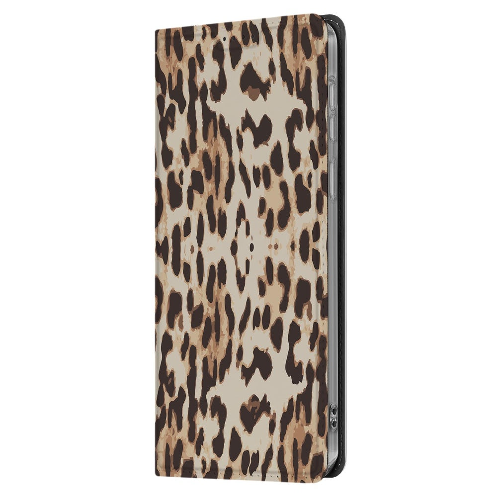 Samsung Galaxy S25FE Flip Style Cover Leopard aanzicht