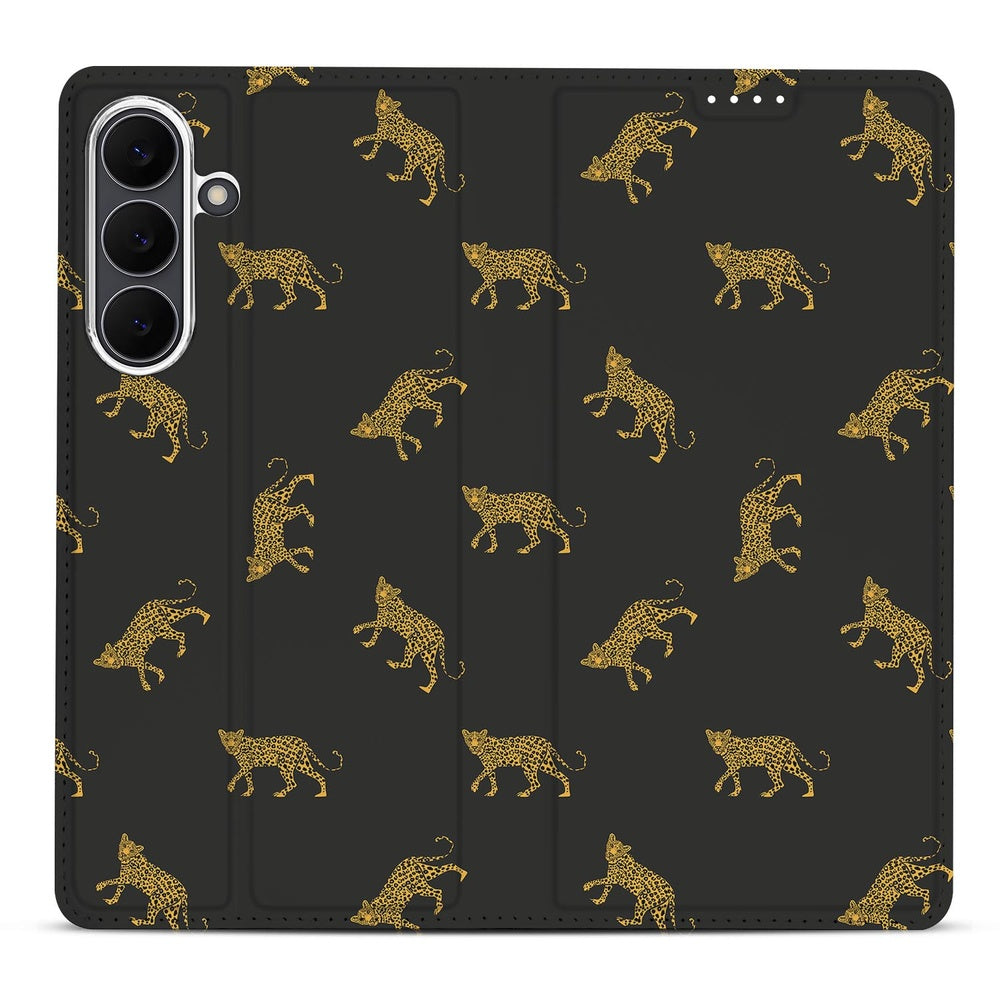 Standcase Hoesje Samsung Galaxy S25 FE Leopards leopards design achterkant
