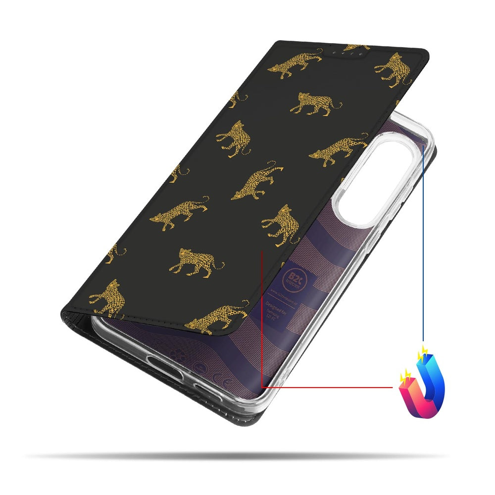 Standcase Hoesje Samsung Galaxy S25 FE Leopards leopards design voorkant