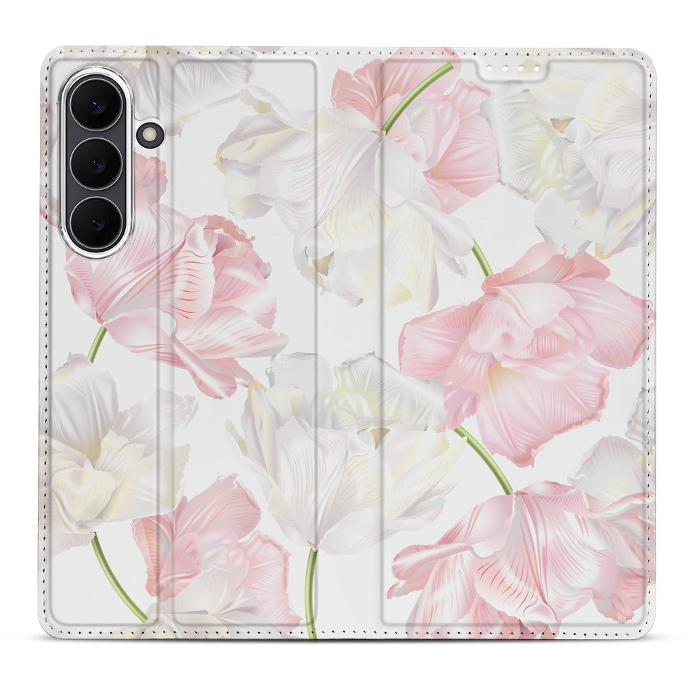 Samsung Galaxy S25 FE Smart Cover Hoesje Lovely Flowers voorkant