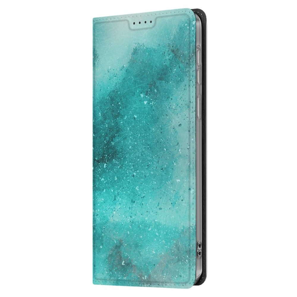 Samsung Galaxy S25 FE Telefoonhoesje met magneet Painting Blue zijaanzicht