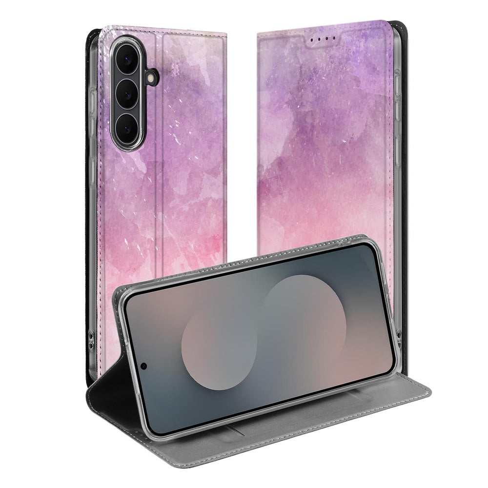 Telefoonhoesje Samsung Galaxy S25 FE Pink Purple Paint designnaam aanzicht