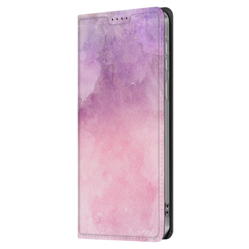 Telefoonhoesje Samsung Galaxy S25 FE Pink Purple Paint ontwerp zij aanzicht