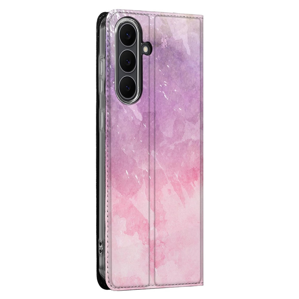 Telefoonhoesje Samsung Galaxy S25 FE Pink Purple Paint zijkant ontwerp