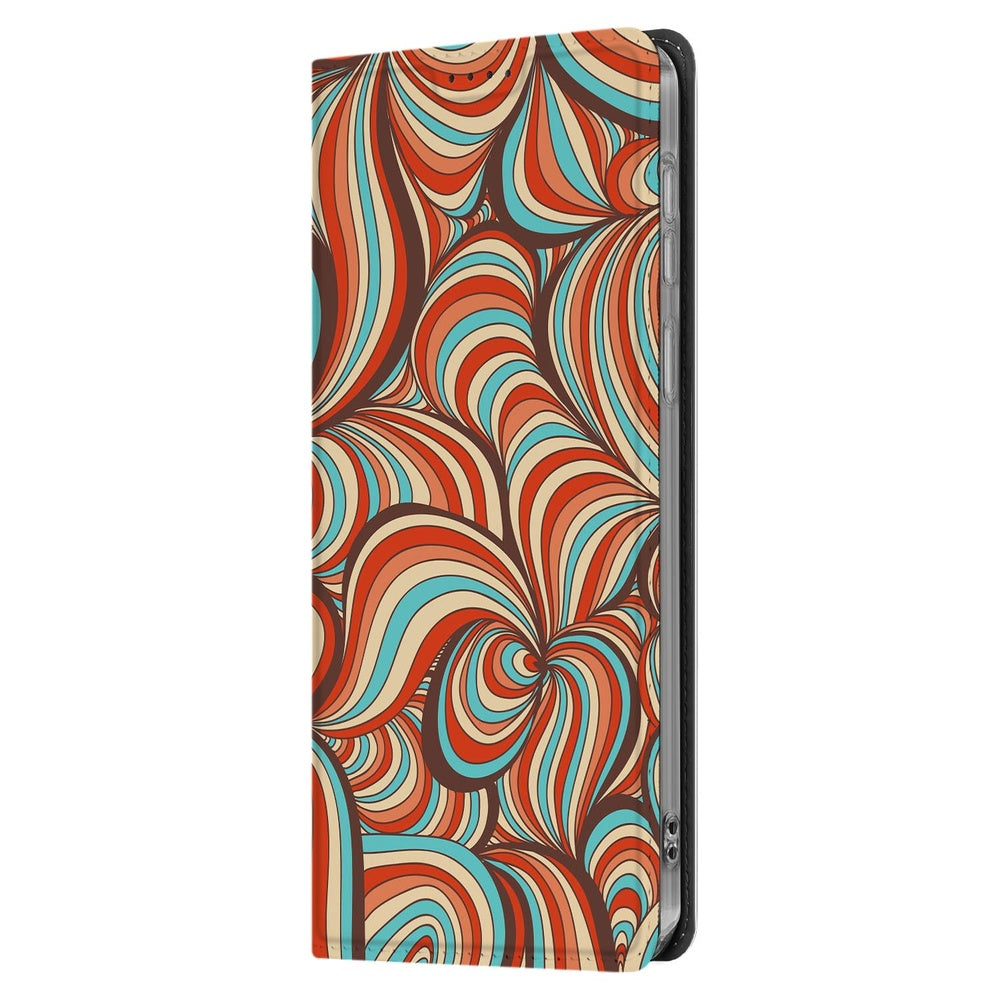 Samsung Galaxy S25FE Retro telefoonhoesje retro design kleurrijk patroon aanzicht