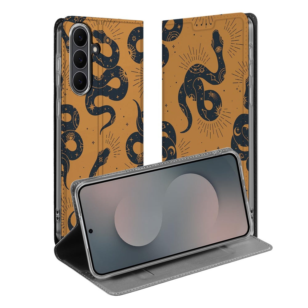 Samsung Galaxy S25 FE Book Wallet Case Snakes voorkant en open