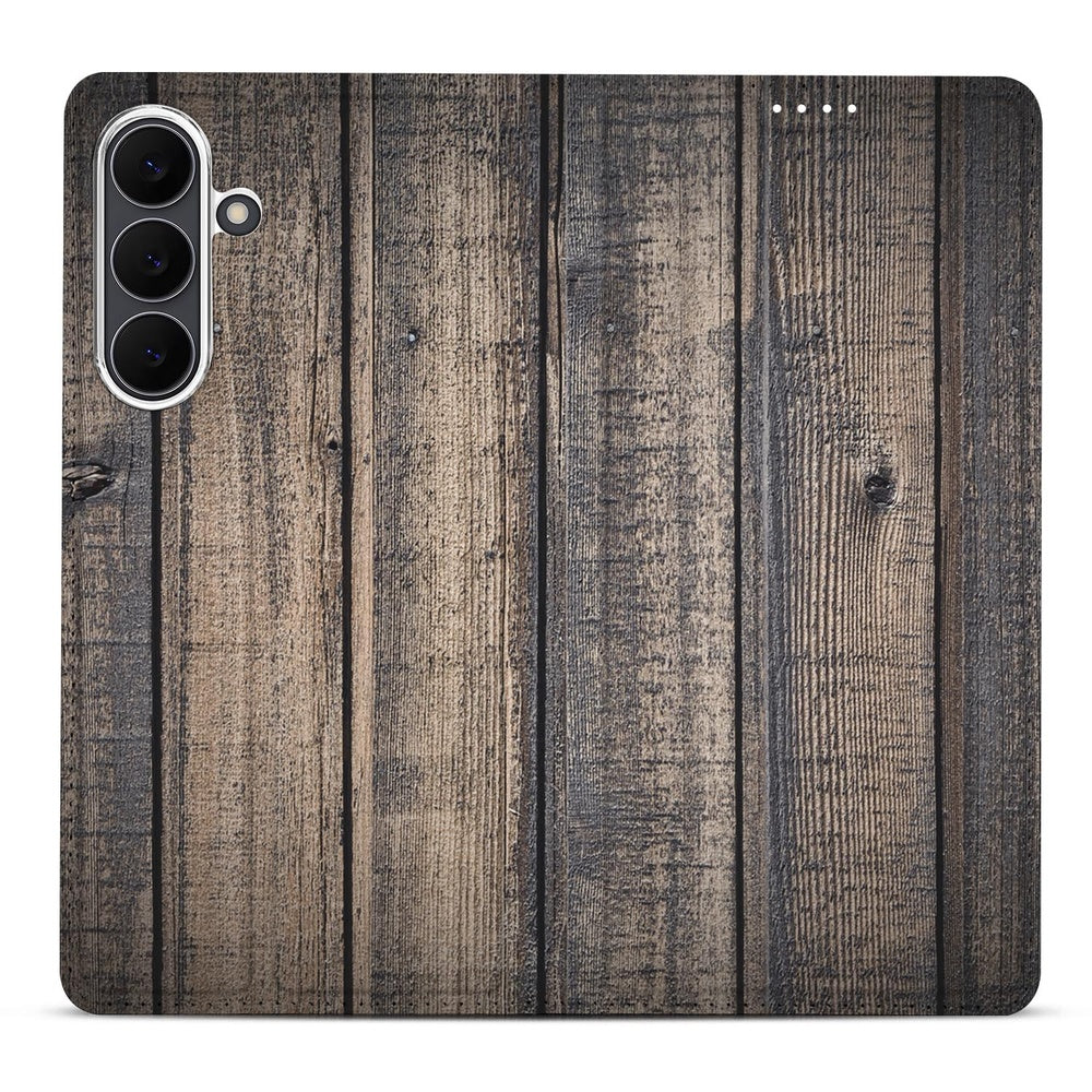Standcase Hoesje Samsung Galaxy S25 FE Steigerhout Steigerhoutprint achterzijde